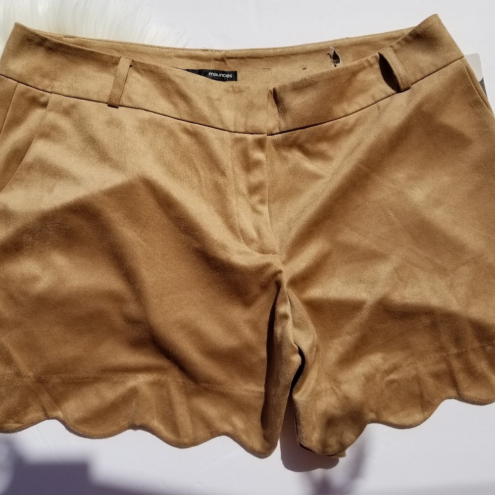 Maurices Smart Faux-Suede Shorts 11/12 Scallop Hem